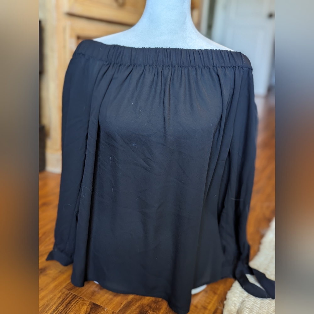 Express off the shoulder black blouse